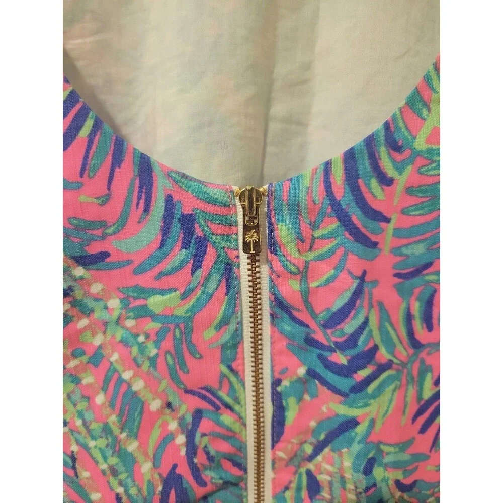 Lilly Pulitzer Mila Shift DressPink Sunset Coco Breeze Print Sleeveless Size 4 - Picture 7 of 10